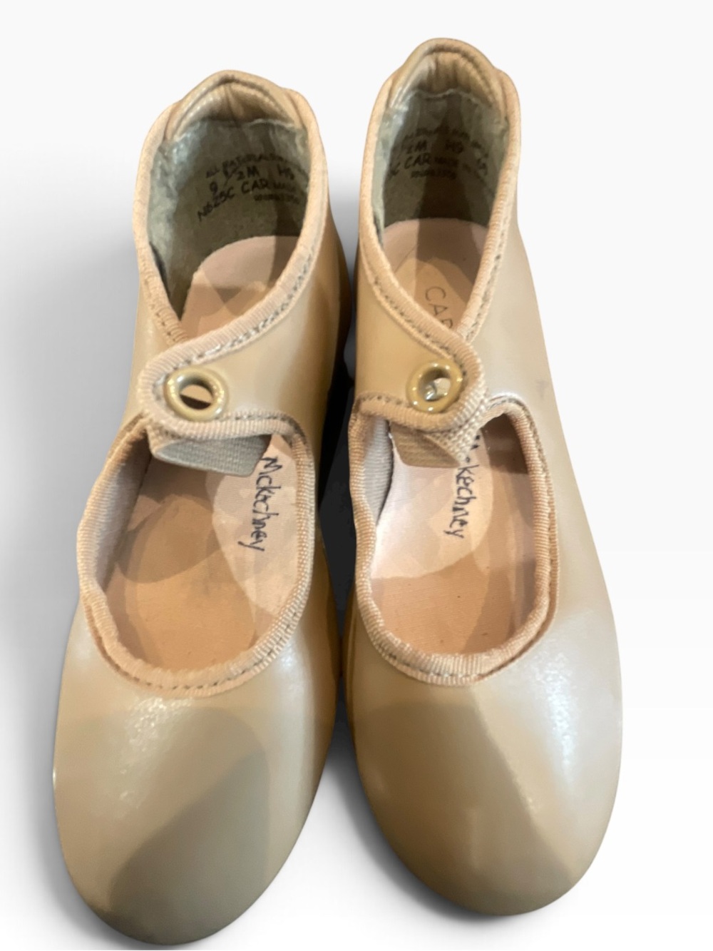 Neutral Beige Mary Jane Tap Shoes for Kids